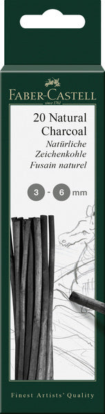 Faber castell faber castell fc-129198 houtskool pitt monochrome 3-6 mm