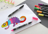 Faber-castell viltstiften - dubbele punt - 10 stuks - neon kleuren - fc-151109