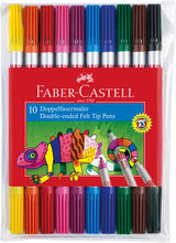 Faber castell faber castell fc-151110 viltstiften duo etui met 10 stuks