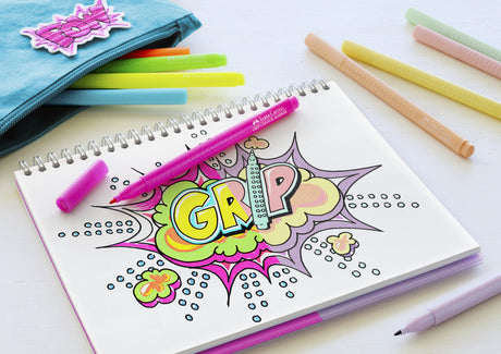 Faber castell fc-155312 grip viltstiften neon en pastel 10 stuks