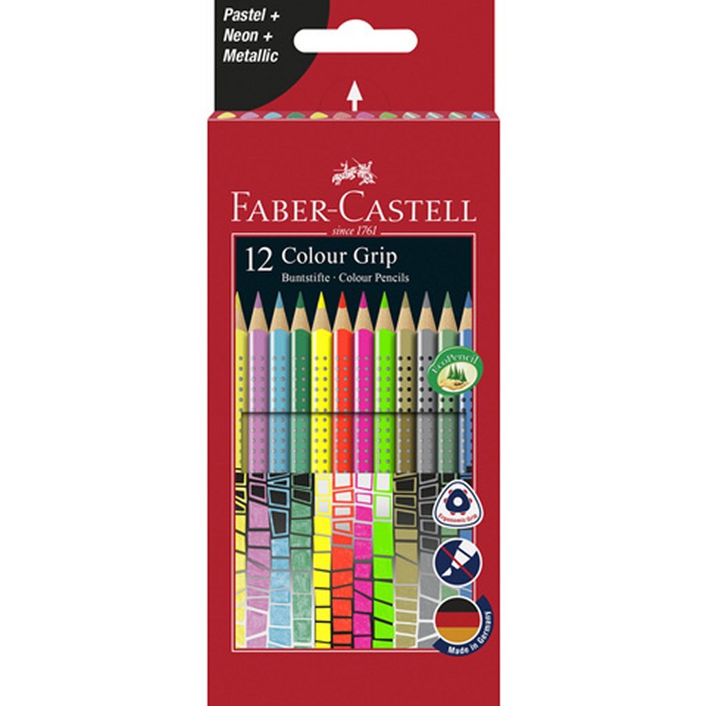 Faber castell faber castell fc-201569 colour grip kleurpotloden 12 stuks