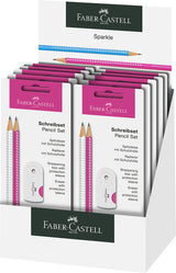 Faber castell faber castell fc-218495 schrijfset faber-castell sparkle wit roze