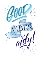 Faber-castell tekenstift - pitt artist pen - handletteringset - good vibes only - 6 delig - fc-267123