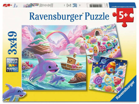 Ravensburger puzzelset candy coastline - 3 puzzels van 49 stukjes