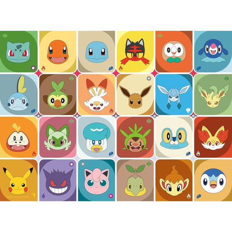 Ravensburger – pokémon gezichten – kinderpuzzel – 100 xxl stukjes