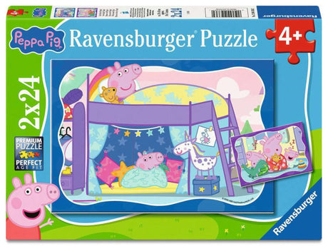 Ravensburger puzzelset good night, peppa! - 2 puzzels van 24 stukjes