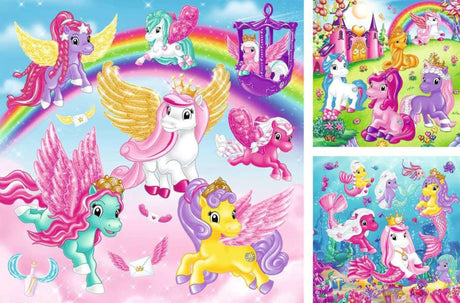 Ravensburger puzzelset magical worlds - 3 puzzels van 49 stukjes