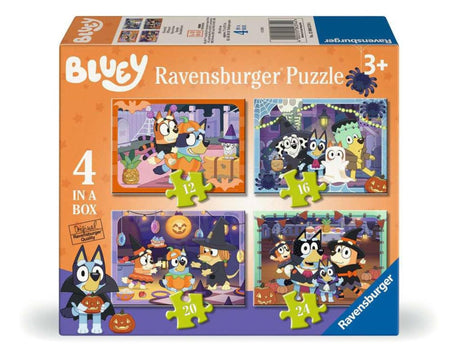 Ravensburger puzzelset bluey halloween - 4 puzzels van 12, 16, 20 en 24 stukjes