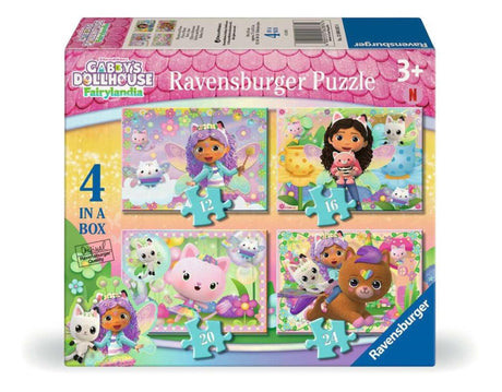 Ravensburger puzzelset gabby's dollhouse - 4 puzzels van 12, 16, 20 en 24 stukjes