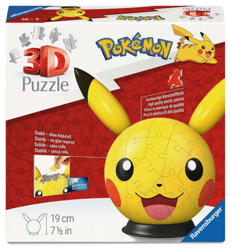 Ravensburger 3d-puzzel pikachu with ears - 72 stukjes met oren