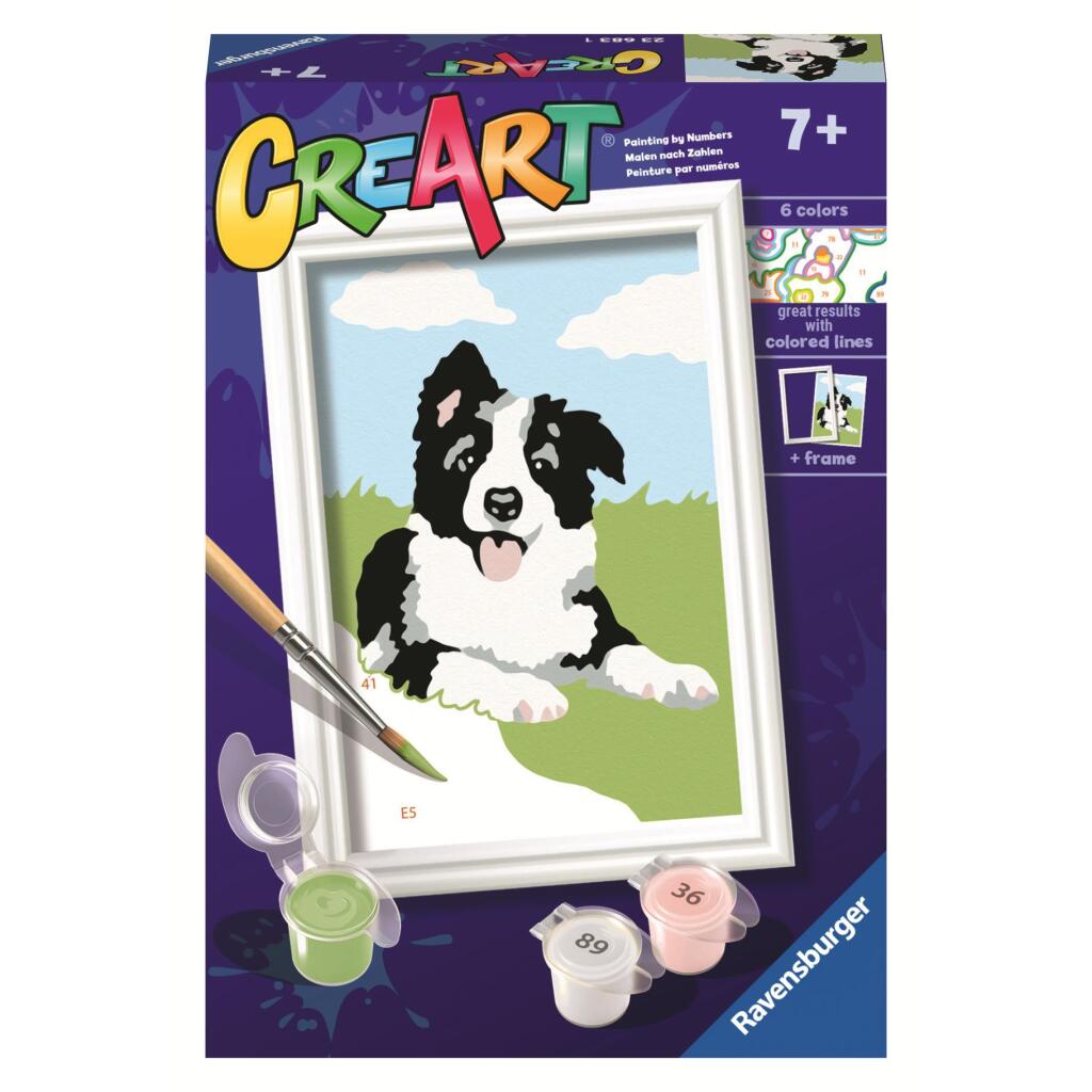 Ravensburger creart schilderen op nummer border collie