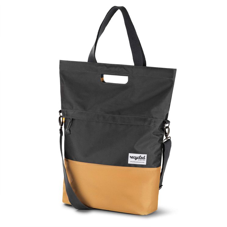 Urban Proof 20L fietstas - grijs-geel - unisex - waterbestendig - gerecycled PET materiaal