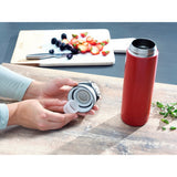 Leifheit thermosbeker flip - 600 ml - rvs - rood