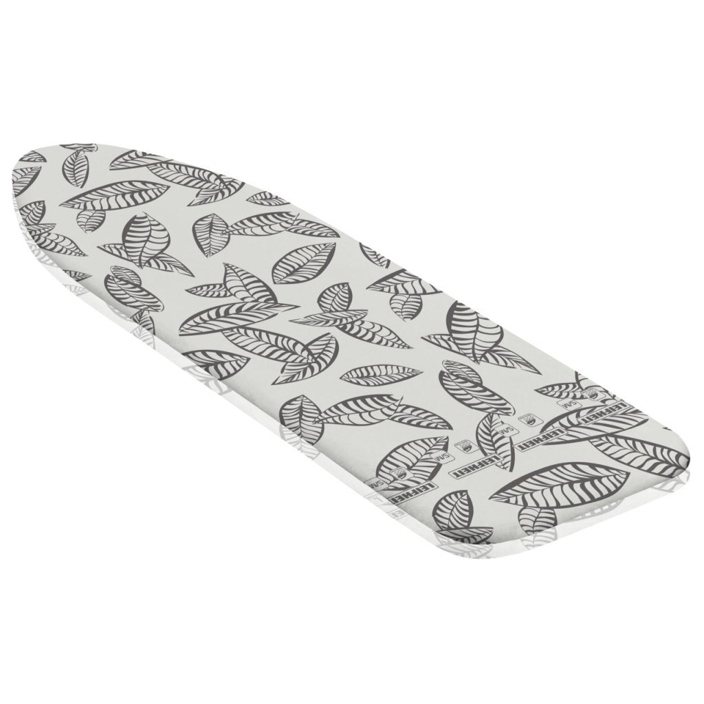 Leifheit strijkplankhoes perfect steam air board express s m - 125 x 40 cm strijkvlak - 3 mm dikke molton - zwart - wit