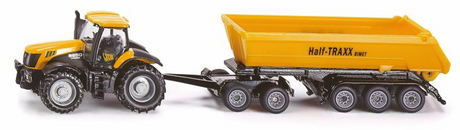 Siku farmer jcb tractor met dolly en kantelbak
