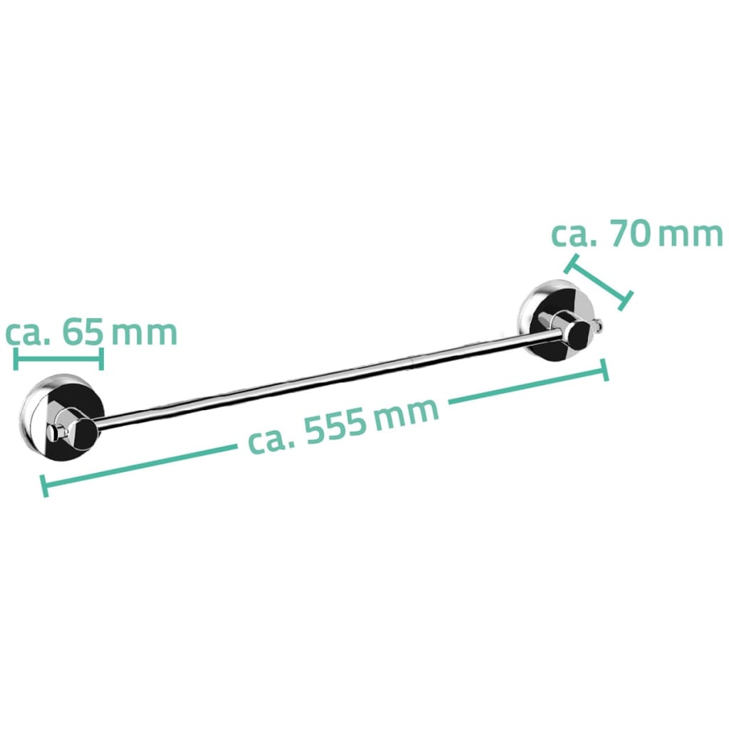 Ridder ridder handdoekenstang 55,5x7x6,5 cm chroom 12120000