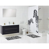 Ridder badmat zebra 38x72 cm wit en zwart