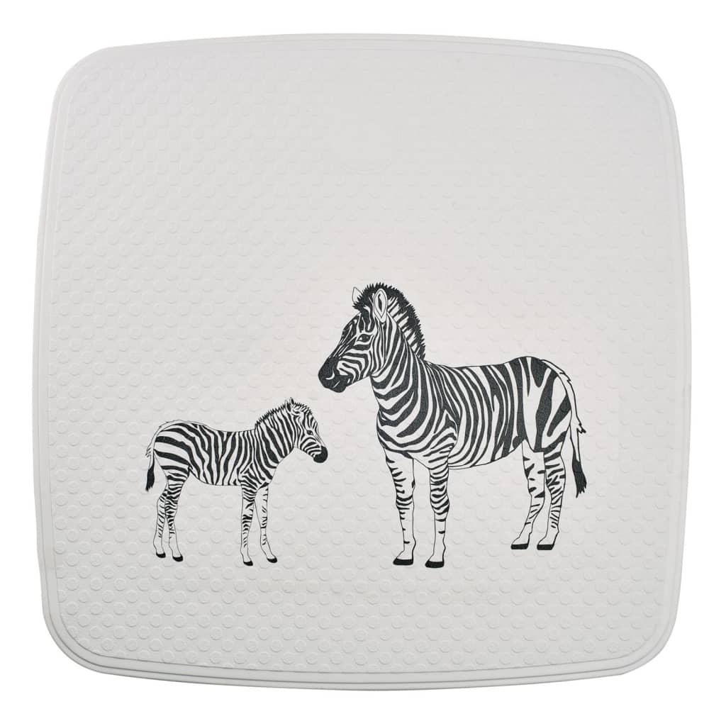 Ridder douchemat zebra 54x54 cm wit en zwart