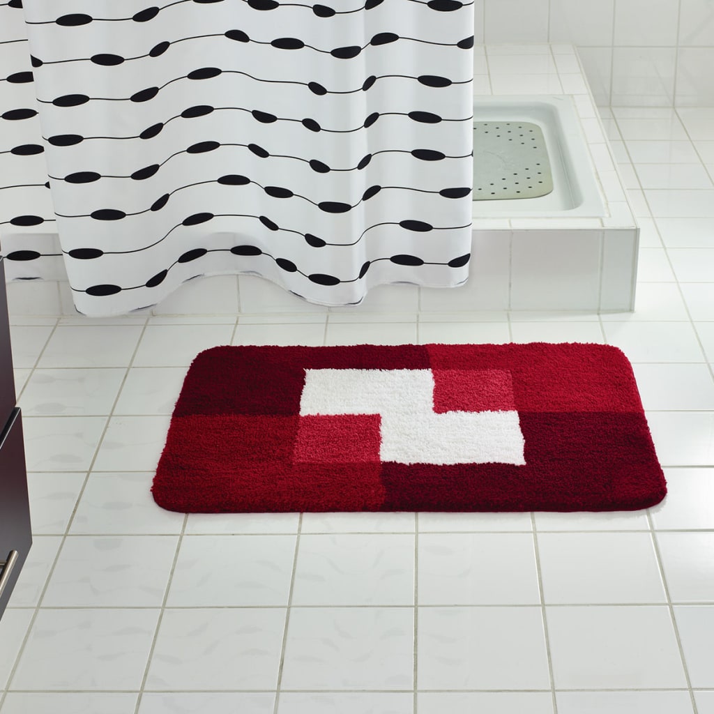 Ridder ridder badkamermat coins 60x90 cm rood 7103306