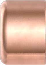 Kirchhoff koperen eindkap, blank, 28 mm, 1 socket (5301) - 98920500
