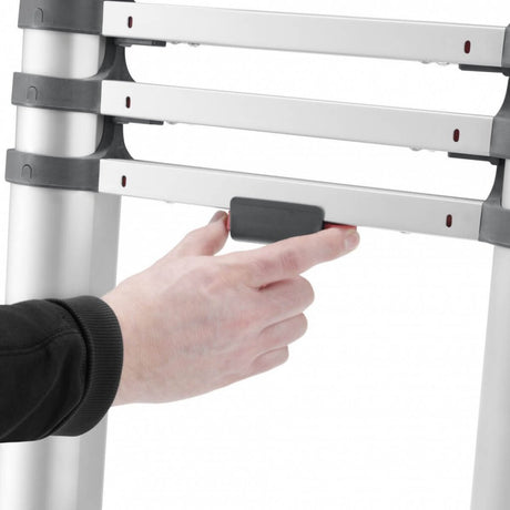 Hailo t80 aluminium telescoopladder 13 treden + stabilisatiebalk 111-380 cm