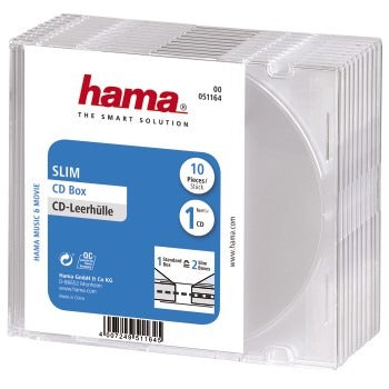 Hama cd slim box transparant 10pak