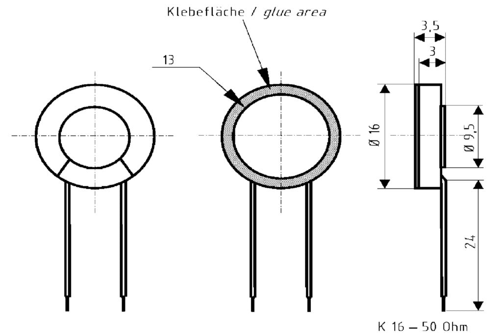 Visaton Visaton Vs-k16 Miniatuur Luidspreker 16 mm 50 Ohm