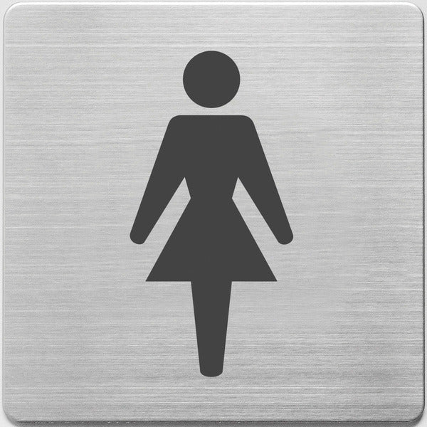 Alco al-450-1 pictogram rvs 90x90x1mm - wc dames -