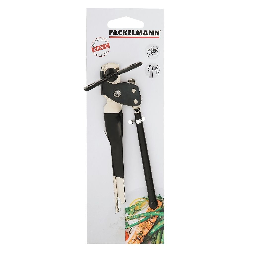 Fackelmann fackelmann basic bliken flesopener 15 cm zilver zwart