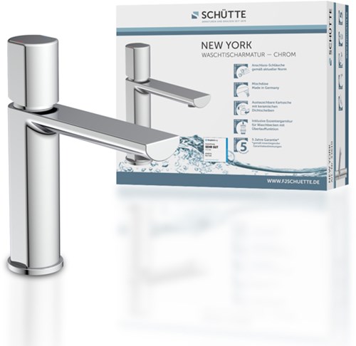 Schütte schutte new york ééngreepsmengkraan wastafel | chroom - 33610