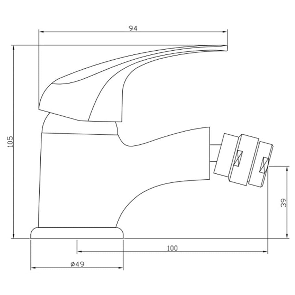 SCHÜTTE SCHÜTTE Bidetmengkraan ATHOS PLUS chroomkleurig