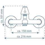 Schütte schütte badmengkraan athos plus chroomkleurig