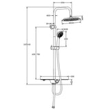 Schütte schütte regendoucheset met plateau aquastar antraciet-chroomkleurig