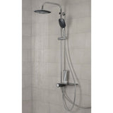 Schütte regendoucheset met zijplateau aquastar chroomkleurig-antraciet