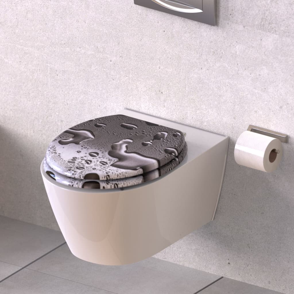 Schütte schütte toiletbril met soft-close grey steel