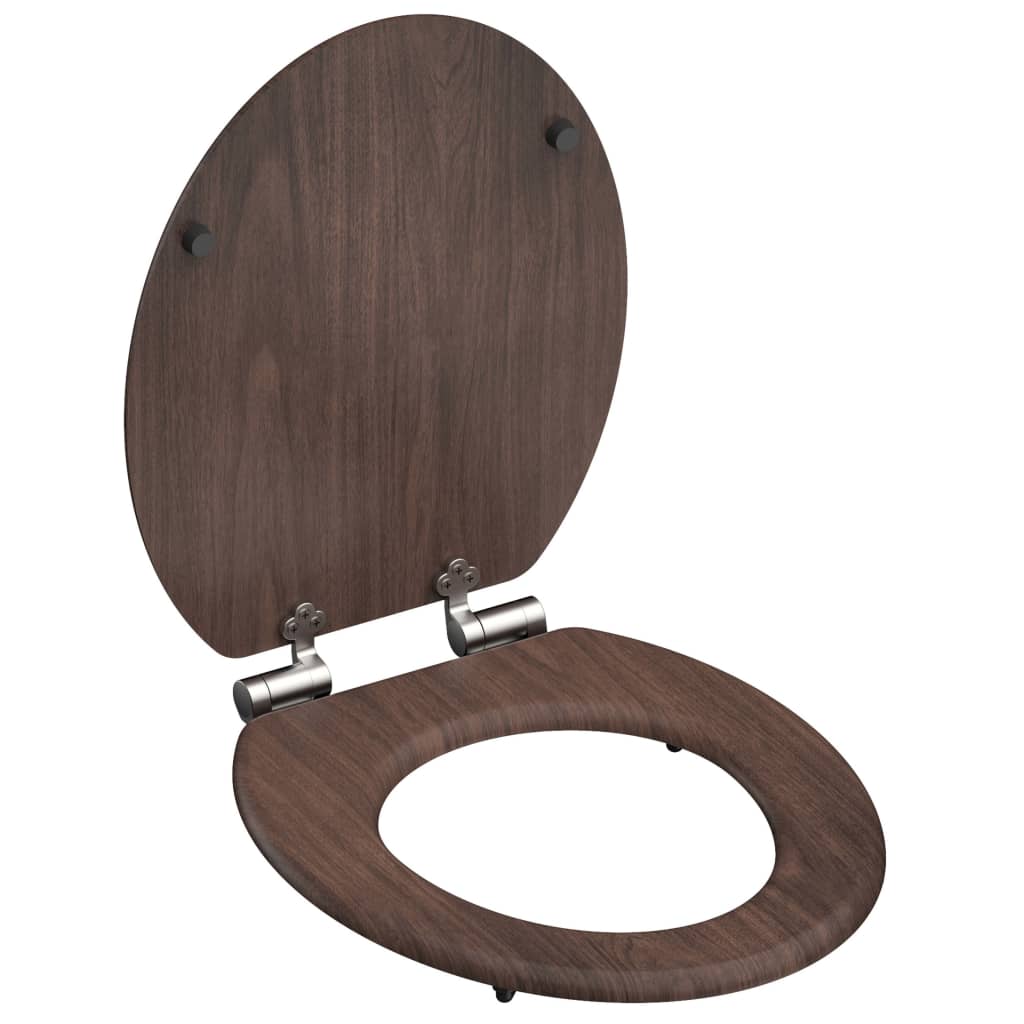 Schütte schütte toiletbril met soft-close dark wood mdf