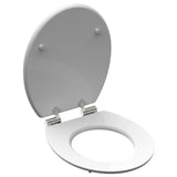 Schütte schütte toiletbril met soft-close grey steel mdf hoogglans