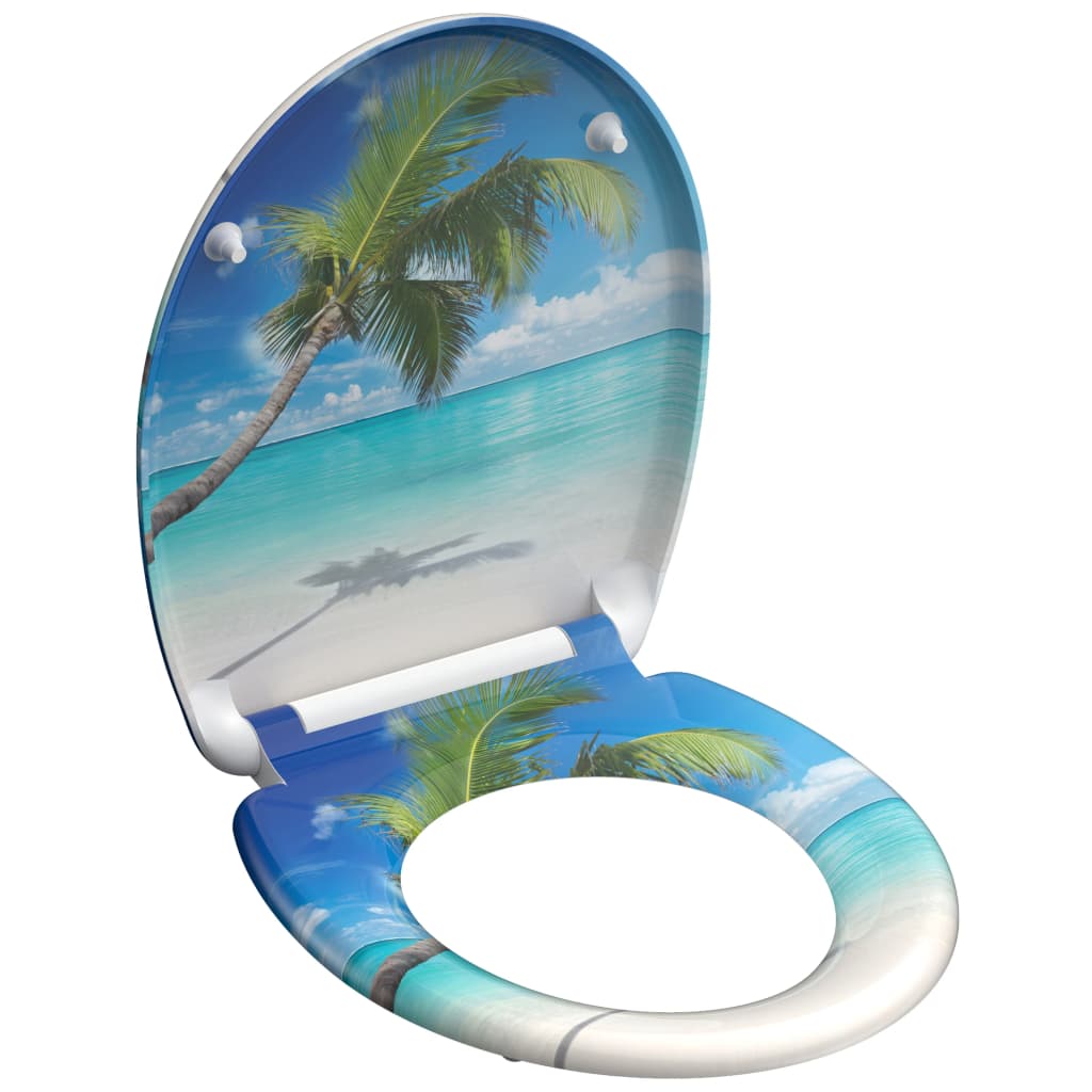 Schütte toiletbril met soft-close carribean duroplast met print