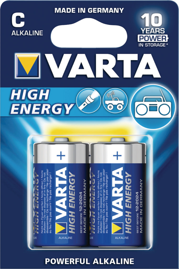 Varta 4914 2b batterij alkaline c lr14 1.5 v high energy 10 blisters