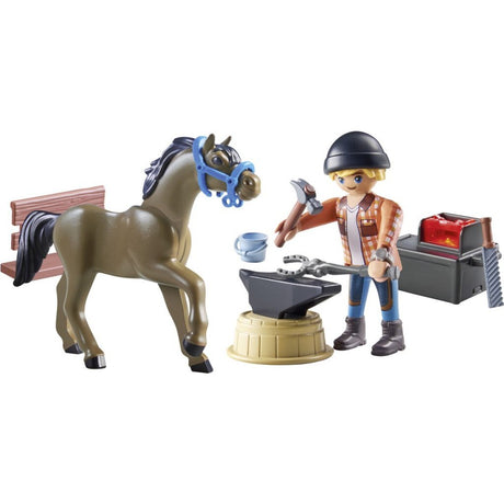 PlayMobil Päerd oder Waasserfall Hoefsmid: Ben Affenpille 71357