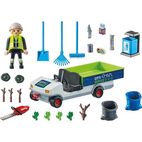 PlayMobil Stadaktioun elektresch Strooss Wëschen Maschinn 71433