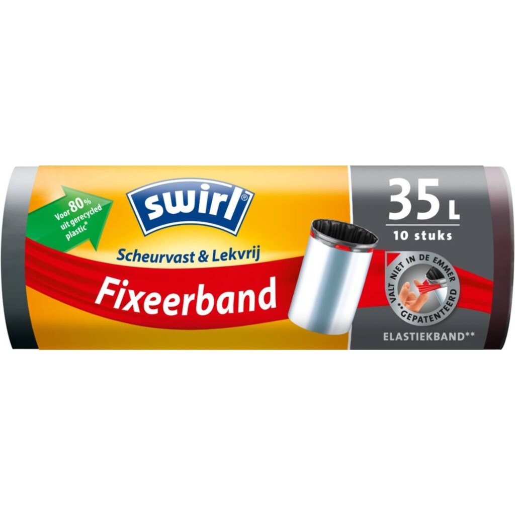 Swirl swirl pedaalemmerzak met fixeerband 35l 10 stuks