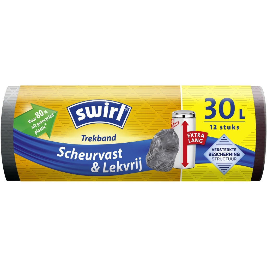 Swirl swirl xl pedaalemmerzakken met trekband 30l 12 stuks