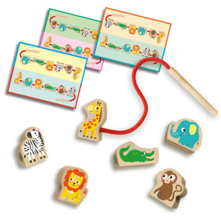 Ses my first houten dieren kralen rijgen | 2 stuks