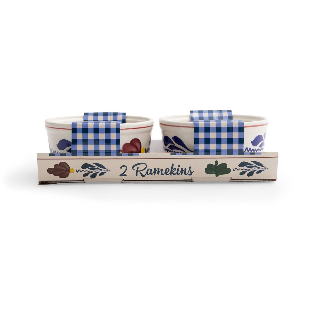 Boerenbont ramekin 9,5cm set 2 schaaltje