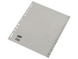 Ahrend ofc-tab1 tabbladen a4 a - z grijs set 20 stuks