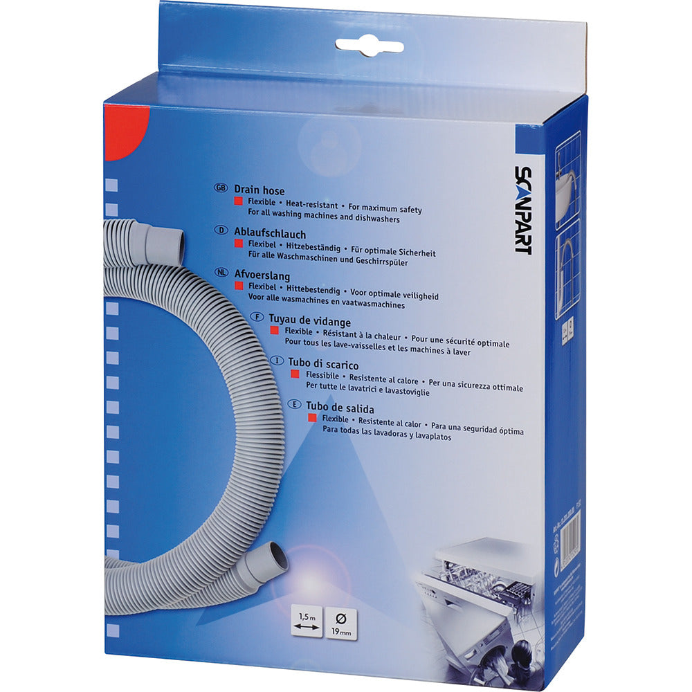 Scanpart 1120120000 f132 afvoerslang 1.5m 19mm