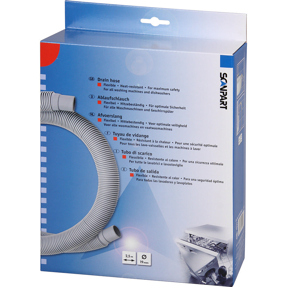 Scanpart 1120120002 soh258 afvoerslang 2.5m 19mm