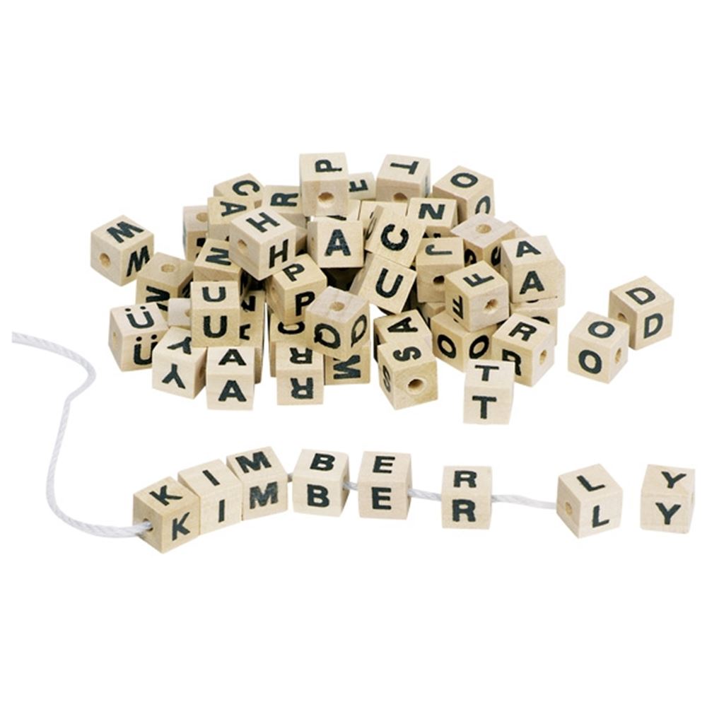 Goki letterblokjes. 300 delig. 7x7x7 cm. 4+