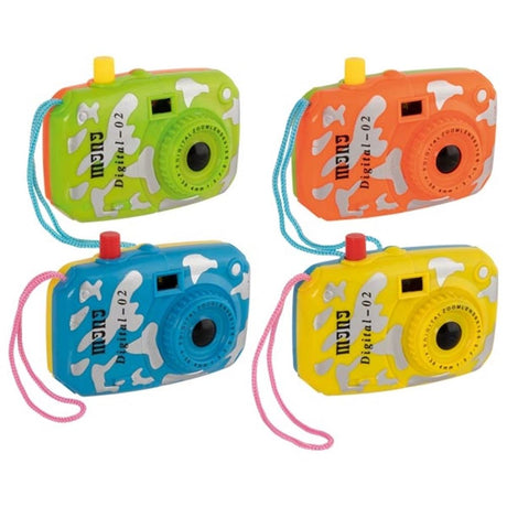Minicamera-viewer. 10x3x6,5 cm. 4 kleure